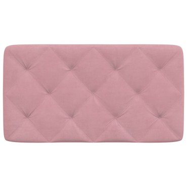 vidaXL Μαξιλάρι για Κεφαλάρι Ροζ Βελούδο 92x6x48cm 1 τεμ.