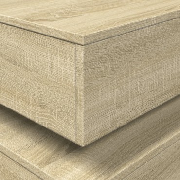 vidaXL Τραπεζάκι Σαλονιού με LED Sonoma Δρυς 50x50x40cm 1 τεμ.