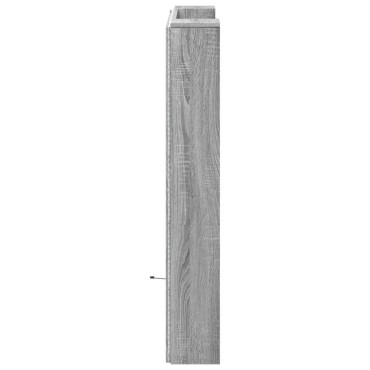 vidaXL Κεφαλάρι με Αποθηκ. Χώρο & LED Γκρι Sonoma 100x16,5x103,5cm 1 τεμ.