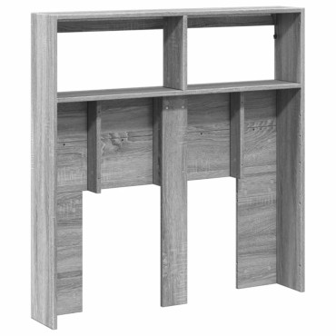 vidaXL Κεφαλάρι με Αποθηκ. Χώρο & LED Γκρι Sonoma 100x17x102cm 1 τεμ.