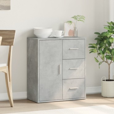 vidaXL Βοηθητικό Ντουλάπι Γκρι Σκυρ. 60x31x70cm από Επεξεργασμένο Ξύλο 1 τεμ.