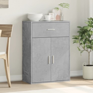 vidaXL Ντουλάπι Γκρι Σκυροδέματος 60x30x84cm Επεξεργασμένο Ξύλο 1 τεμ.