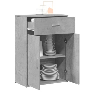 vidaXL Ντουλάπι Γκρι Σκυροδέματος 60x30x84cm Επεξεργασμένο Ξύλο 1 τεμ.
