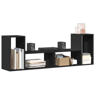 vidaXL Έπιπλα Τηλεόρασης 2 τεμ. Μαύρα 75x30x50cm Επεξεργασμένο Ξύλο