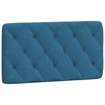 vidaXL Μαξιλάρι για Κεφαλάρι Μπλε Βελούδο 102x6x48cm 1 τεμ.