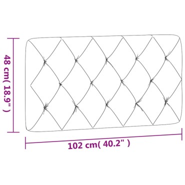 vidaXL Μαξιλάρι για Κεφαλάρι Μπλε Βελούδο 102x6x48cm 1 τεμ.