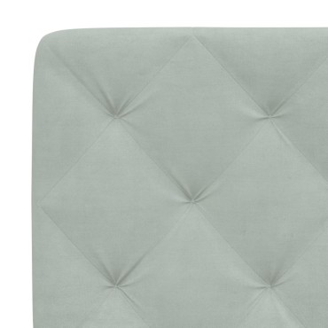 vidaXL Κρεβάτι με Στρώμα Ανοιχτό Γκρι 160x200 εκ. Βελούδινο
