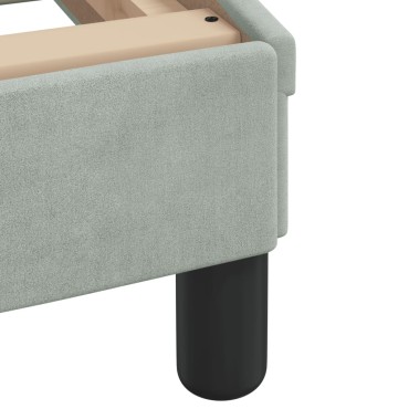 vidaXL Κρεβάτι με Στρώμα Ανοιχτό Γκρι 160x200 εκ. Βελούδινο