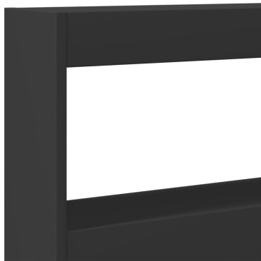 vidaXL Κεφαλάρι με Αποθηκευτικό Χώρο και LED Μαύρο 180x17x102cm 1 τεμ.