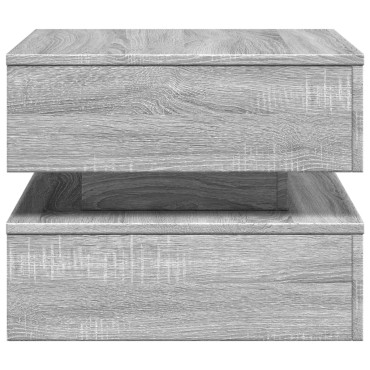 vidaXL Τραπεζάκι Σαλονιού με LED Γκρι Sonoma 50x50x40cm 1 τεμ.