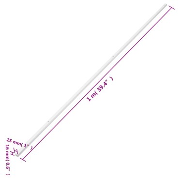 vidaXL Κανάλι Καλωδίων 25 x 16 χιλ. 30 μ. από PVC
