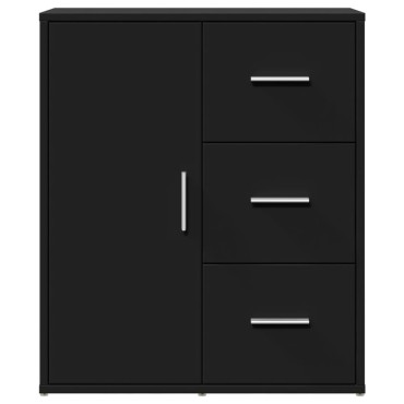 vidaXL Βοηθητικό Ντουλάπι Μαύρο 60x31x70cm από Επεξεργασμένο Ξύλο 1 τεμ.
