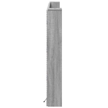 vidaXL Κεφαλάρι με Αποθηκ. Χώρο & LED Γκρι Sonoma 180x16,5x103,5cm 1 τεμ.