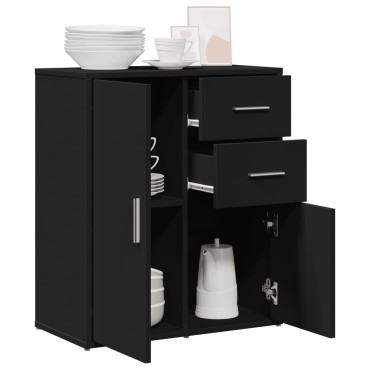 vidaXL Βοηθητικό Ντουλάπι Μαύρο 60x31x70cm από Επεξεργασμένο Ξύλο 1 τεμ.