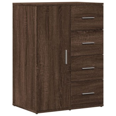 vidaXL Μπουφές Καφέ Δρυς 59x39x80cm από Επεξεργασμένο Ξύλο 1 τεμ.