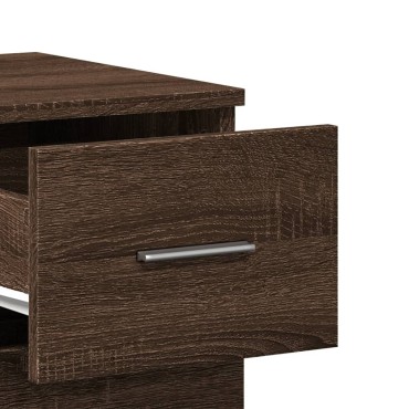 vidaXL Μπουφές Καφέ Δρυς 59x39x80cm από Επεξεργασμένο Ξύλο 1 τεμ.