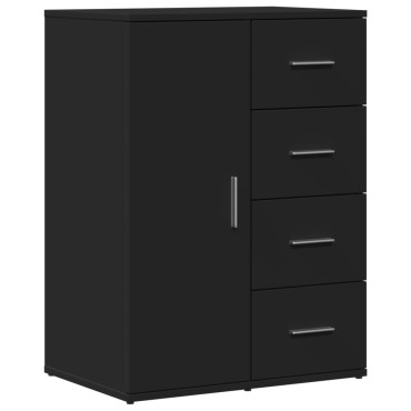 vidaXL Ραφιέρα Μαύρη 59x39x80cm από Επεξεργασμένο Ξύλο 1 τεμ.