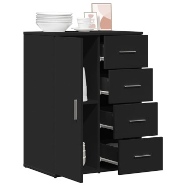 vidaXL Ραφιέρα Μαύρη 59x39x80cm από Επεξεργασμένο Ξύλο 1 τεμ.
