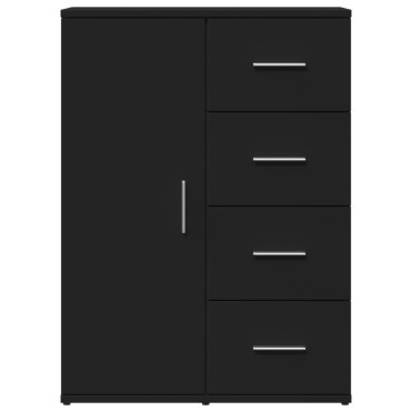 vidaXL Ραφιέρα Μαύρη 59x39x80cm από Επεξεργασμένο Ξύλο 1 τεμ.