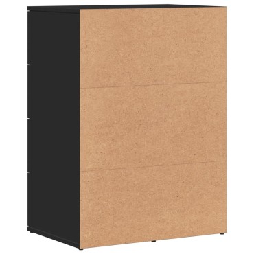 vidaXL Ραφιέρα Μαύρη 59x39x80cm από Επεξεργασμένο Ξύλο 1 τεμ.