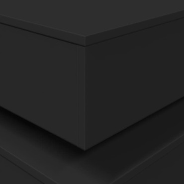 vidaXL Τραπεζάκι Σαλονιού με LED Μαύρο 50x50x40cm 1 τεμ.