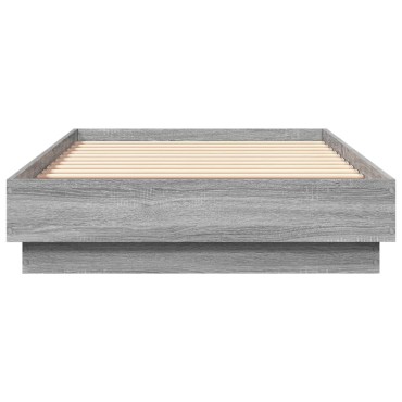 vidaXL Πλαίσιο Κρεβατιού Γκρι Sonoma 75x190 εκ. Επεξεργασμένο Ξύλο