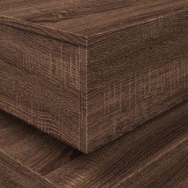 vidaXL Τραπεζάκι Σαλονιού με LED Καφέ Δρυς 50x50x40cm 1 τεμ.