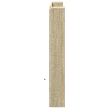 vidaXL Κεφαλάρι με Αποθηκ. Χώρο & LED Sonoma Δρυς 120x16,5x103,5cm 1 τεμ.