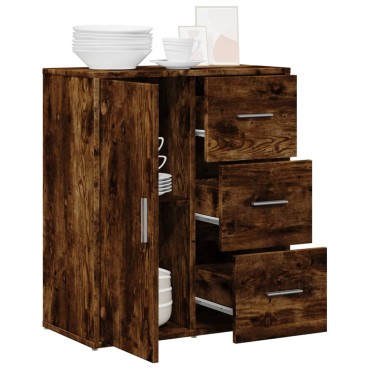 vidaXL Βοηθητικό Ντουλάπι Καπνιστή Δρυς 60x31x70cm Επεξεργασμένο Ξύλο 1 τεμ.