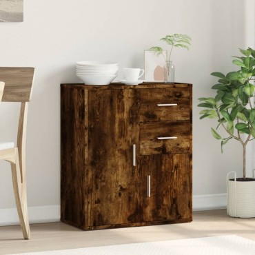 vidaXL Βοηθητικό Ντουλάπι Καπνιστή Δρυς 60x31x70cm Επεξεργασμένο Ξύλο 1 τεμ.