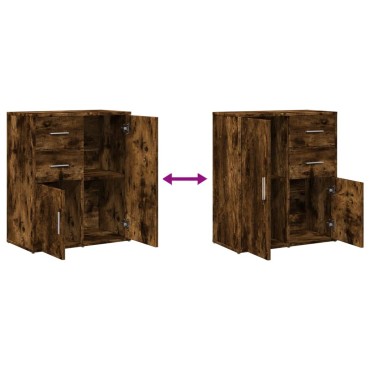 vidaXL Βοηθητικό Ντουλάπι Καπνιστή Δρυς 60x31x70cm Επεξεργασμένο Ξύλο 1 τεμ.