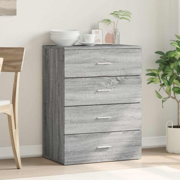 vidaXL Μπουφές Γκρι Sonoma 60x39x80cm από Επεξεργασμένο Ξύλο 1 τεμ.