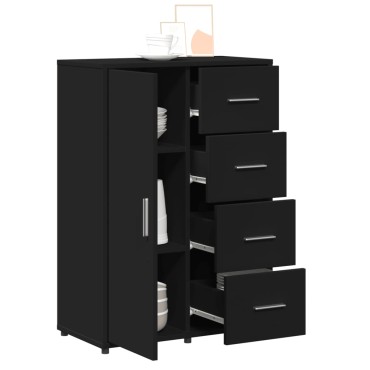 vidaXL Συρταριέρα Μαύρη 60x31x84cm από Επεξεργασμένο Ξύλο 1 τεμ.