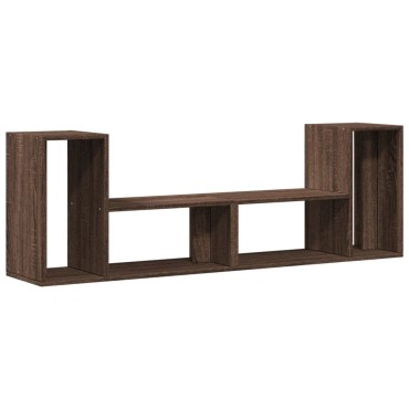 vidaXL Έπιπλα Τηλεόρασης 2 τεμ. Καφέ Δρυς 75x30x50cm Επεξ. Ξύλο