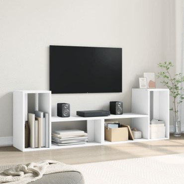 vidaXL Έπιπλα Τηλεόρασης 2 τεμ. Λευκά 75x30x50cm Επεξεργασμένο Ξύλο