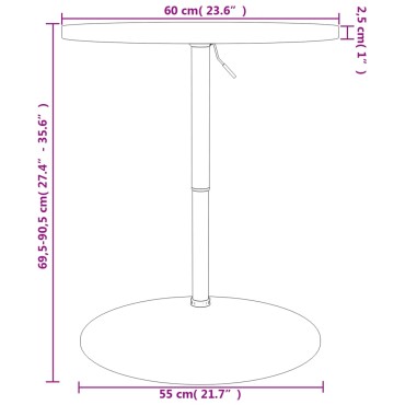 vidaXL Τραπέζι Μπαρ 60x90,5cm από Μασίφ Ξύλο Οξιάς 1 τεμ.