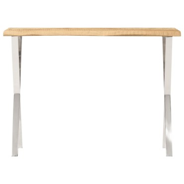 vidaXL Τραπέζι Κονσόλα με Live Edge 105x33x76cm Μασίφ Ξύλο Μάνγκο