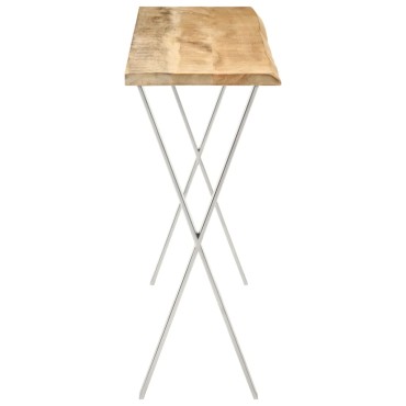 vidaXL Τραπέζι Κονσόλα με Live Edge 105x33x76cm Μασίφ Ξύλο Μάνγκο