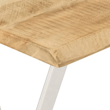 vidaXL Τραπέζι Κονσόλα με Live Edge 105x33x76cm Μασίφ Ξύλο Μάνγκο