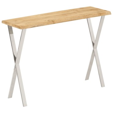 vidaXL Τραπέζι Κονσόλα με Live Edge 105x33x76cm Μασίφ Ξύλο Μάνγκο