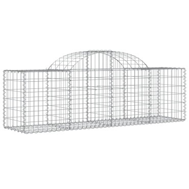 vidaXL Συρματοκιβώτια Τοξωτά 50 τεμ. 200x50x60/80 εκ. Γαλβαν. Ατσάλι