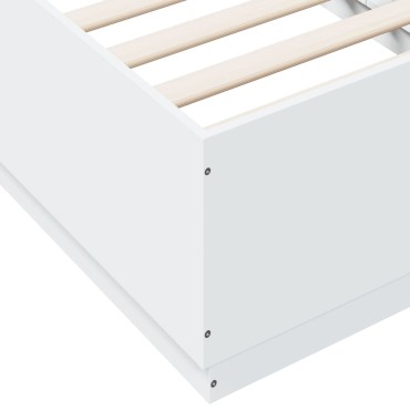 vidaXL Πλαίσιο Κρεβατιού Λευκό 90 x 190 εκ. από Επεξεργασμένο Ξύλο
