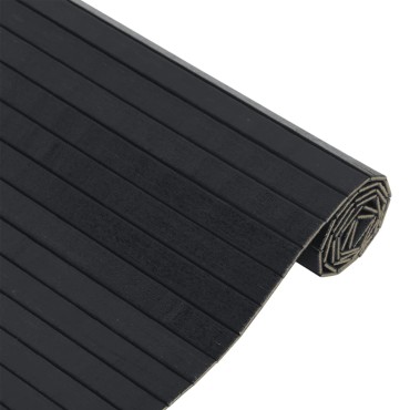 vidaXL Χαλί Ορθογώνιο Μαύρο 70x500cm Μπαμπού