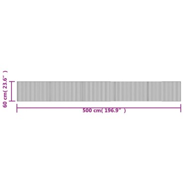 vidaXL Χαλί Ορθογώνιο Γκρι 60x500cm Μπαμπού