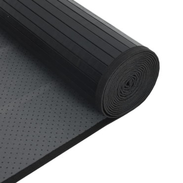 vidaXL Χαλί Ορθογώνιο Μαύρο 60x1000cm Μπαμπού
