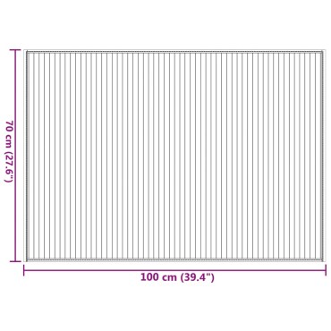 vidaXL Χαλί Ορθογώνιο Καφέ 70x100cm Μπαμπού