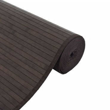 vidaXL Χαλί Ορθογώνιο Σκούρο Καφέ 70x400cm Μπαμπού