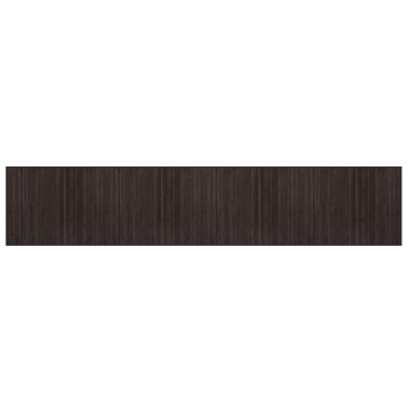 vidaXL Χαλί Ορθογώνιο Σκούρο Καφέ 80x400cm Μπαμπού