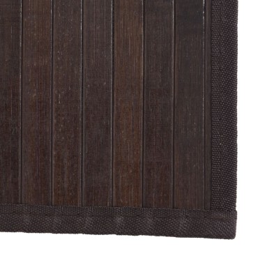 vidaXL Χαλί Ορθογώνιο Σκούρο Καφέ 80x400cm Μπαμπού