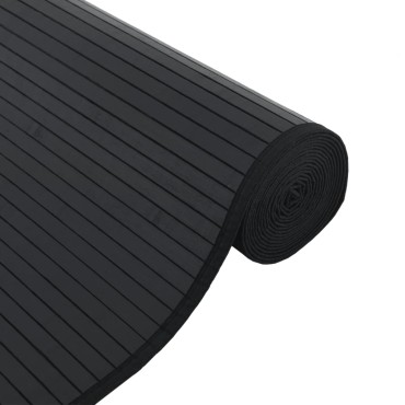 vidaXL Χαλί Ορθογώνιο Μαύρο 100x400cm Μπαμπού